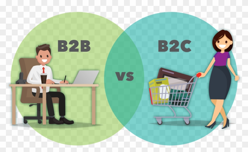 5 Key Differences Between B2b And B2c Marketing - E Commerce B2c Clipart