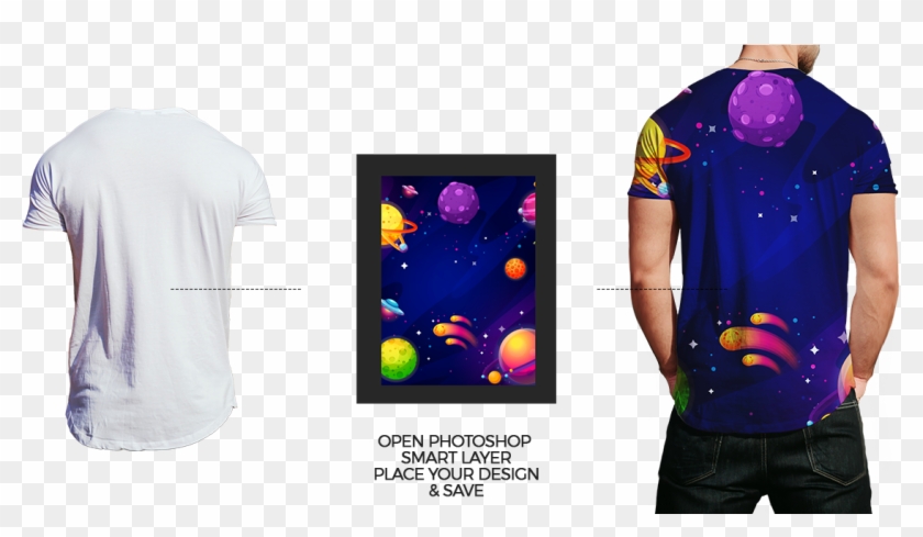 Round Neck Men T Shirt Mock Up - Illustration Clipart