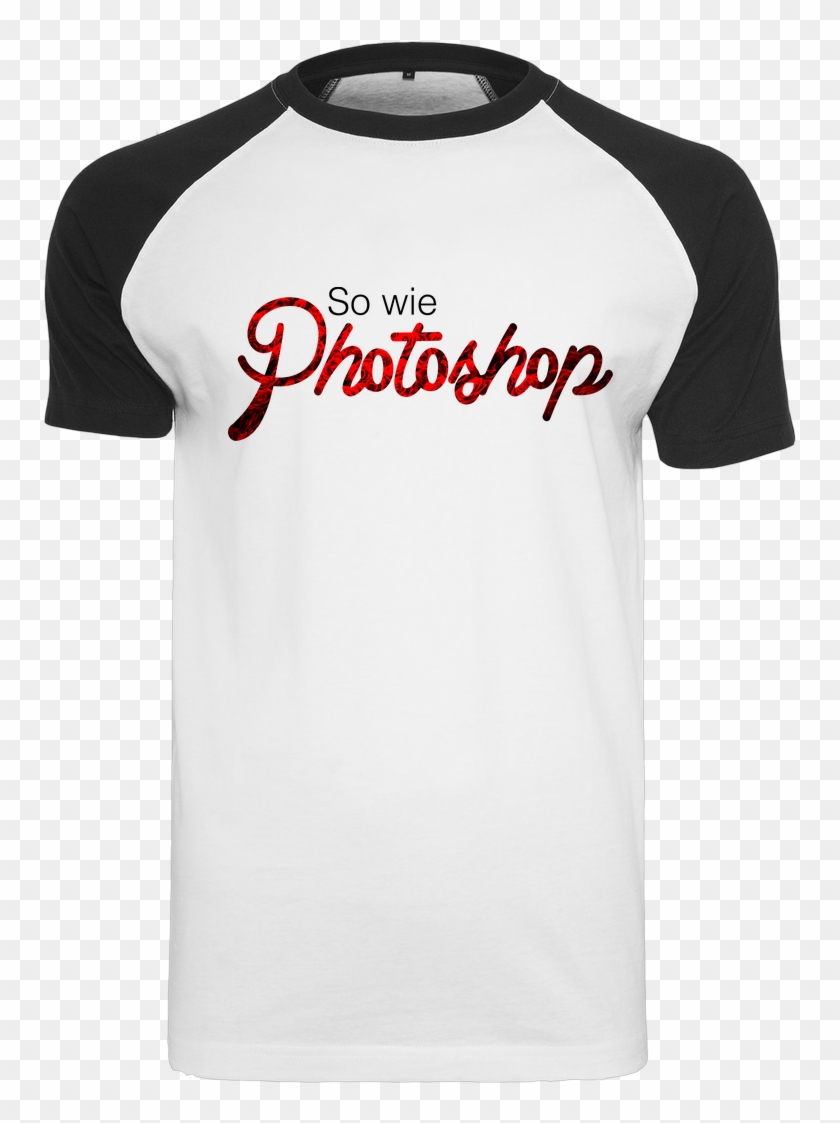So Wie Photoshop T-shirt Raglan Tee White - Active Shirt Clipart