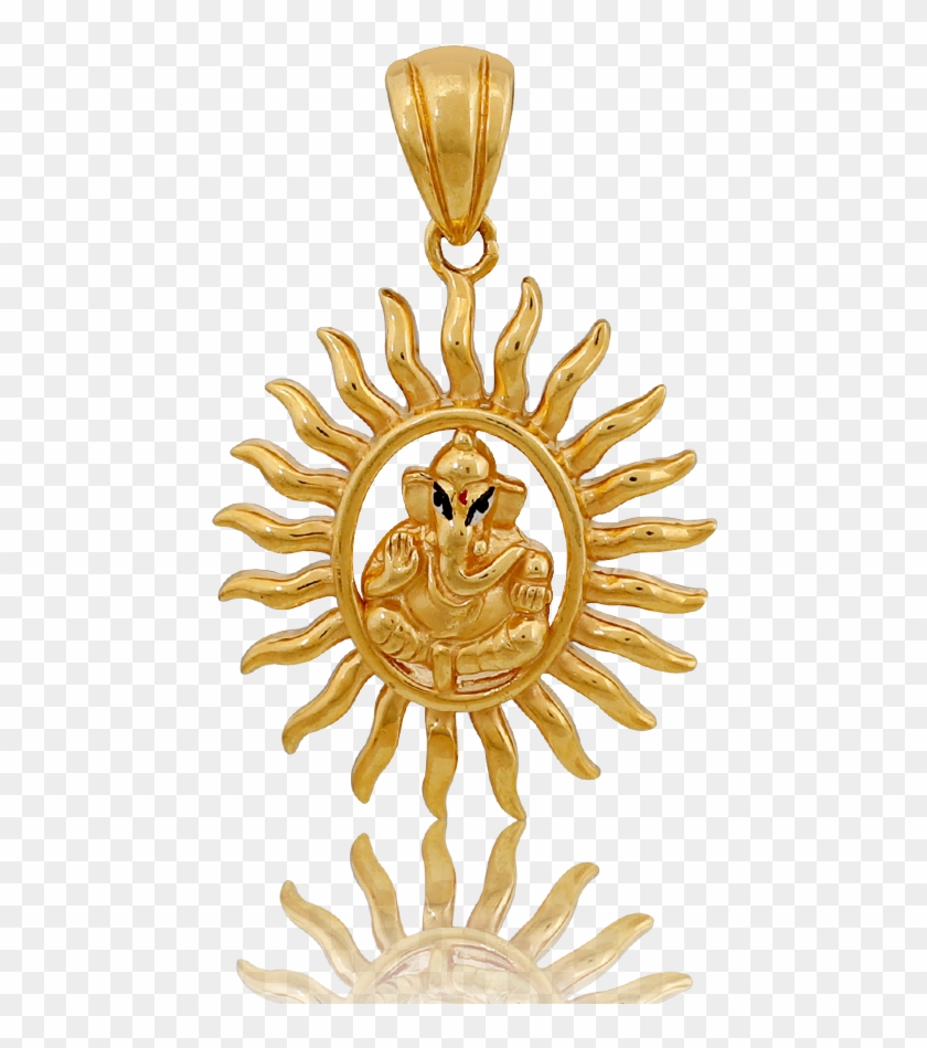 Lord Ganesha's Sun Blessing Pendant - Artificial Hair Integrations Clipart #5833249