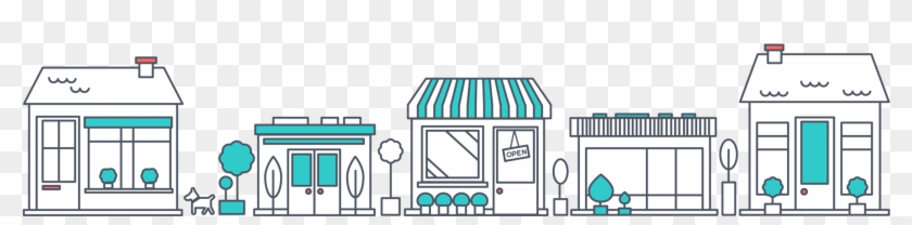 Shop Clipart Row Shop - Row Of Shops Clipart - Png Download