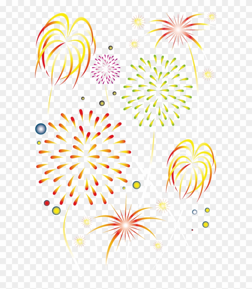 Firecracker Vector Vishu - 礼花 素材 Clipart