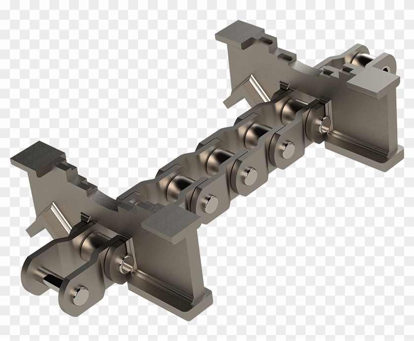 Double Length Infeed Chain & Flights Rendering - Machine Tool Clipart