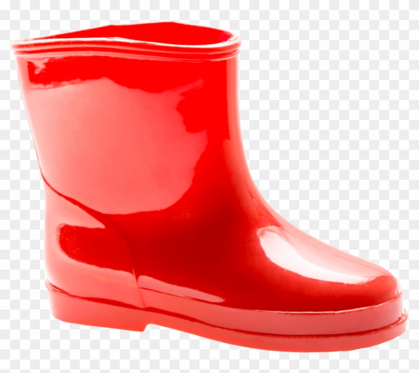 Red Childs Rain Boots Clipart #5836058