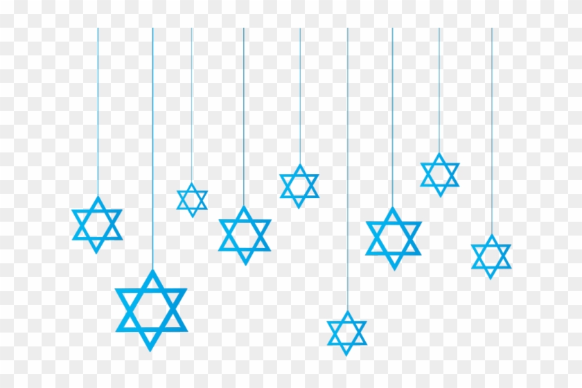 Decorative Line Blue Png Transparent Images - Hanging Star Of David Png Clipart