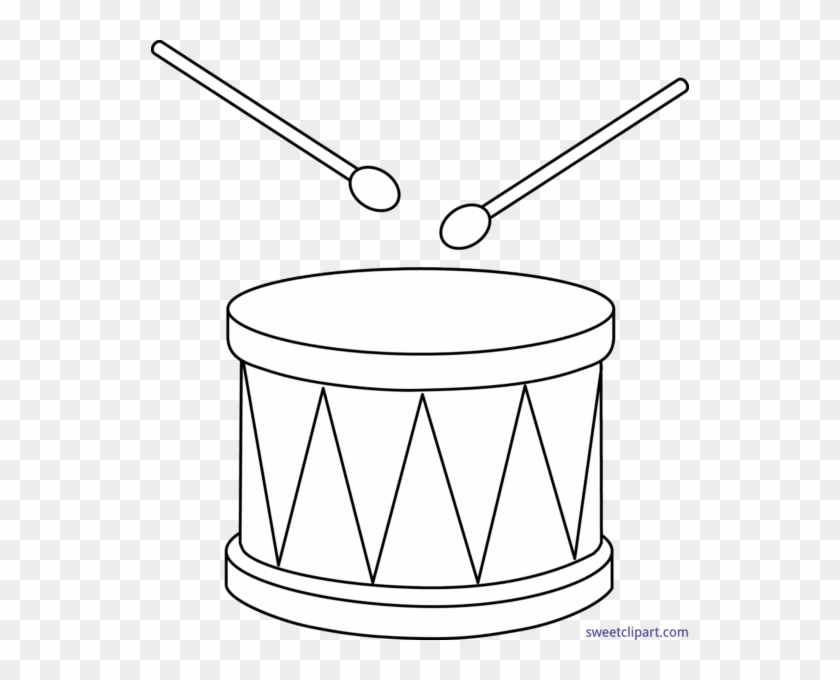 Graphic Library Sweet Page Of Cute Free Drum Lineart - Black And White Drum Clip Art - Png Download #5836782