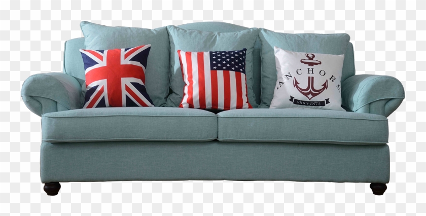 New Bule Fabric Sofa - Studio Couch Clipart