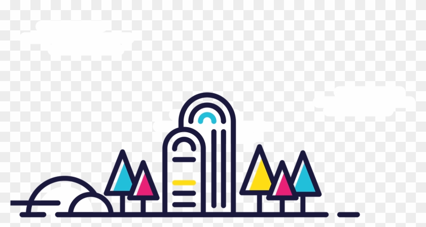 City4-color - Triangle Clipart #5838859