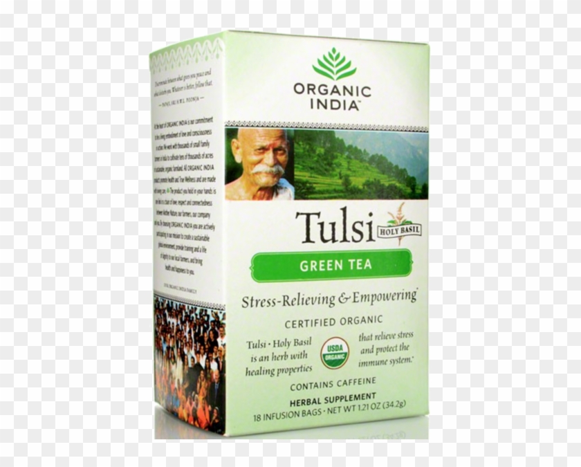 Organic India Tulsi Holy Basil Green Tea, Infusion - Organic India Clipart #5839416