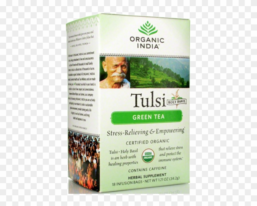 Organic India Tulsi Holy Basil Green Tea, Infusion - Organic India Clipart