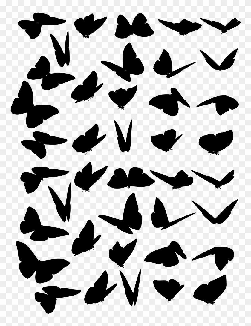 Download Png - Swarm Of Butterflies Drawing Clipart