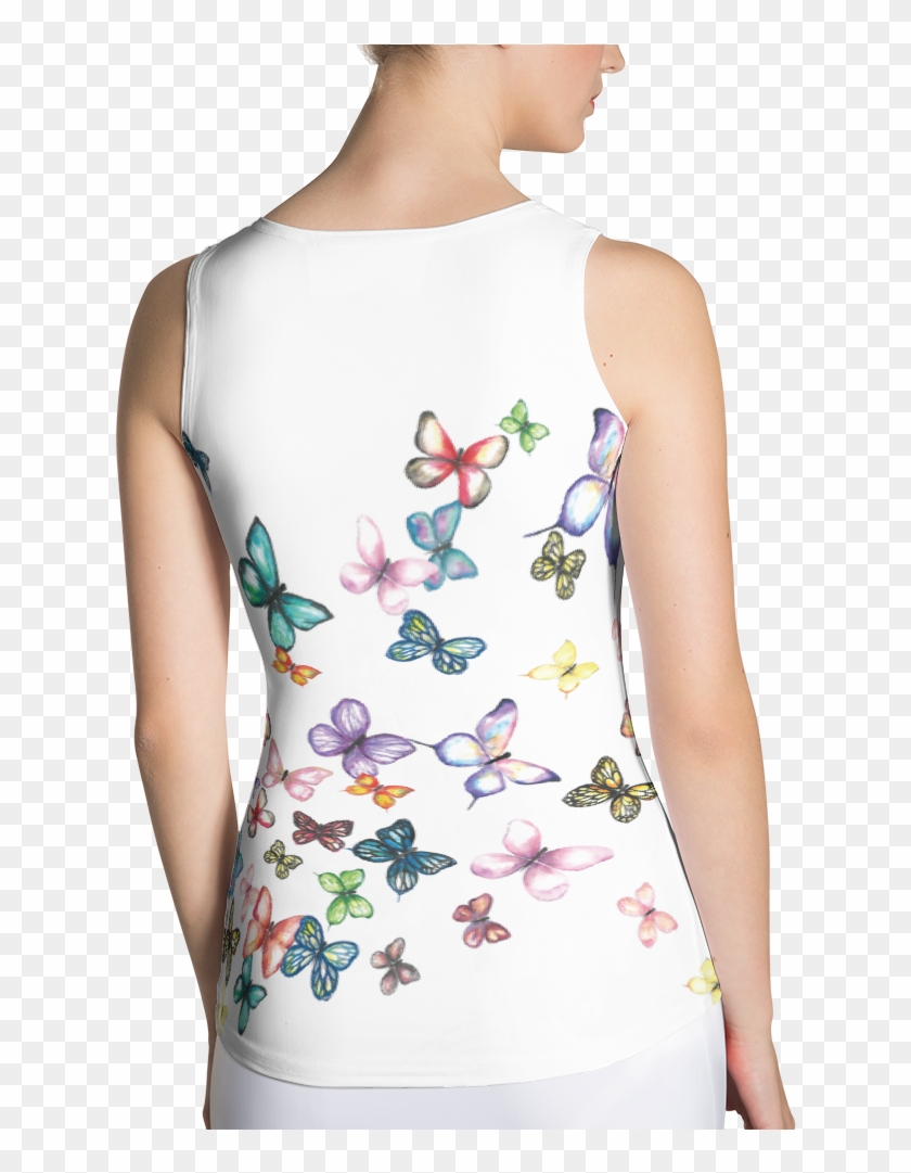 Butterfly Swarm Women's Sublimation Cut & Sew - Girl Clipart #5839469