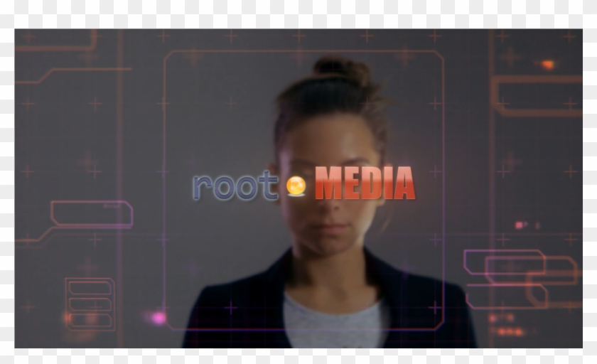 Girl Finger Tap Hologram - Girl Clipart