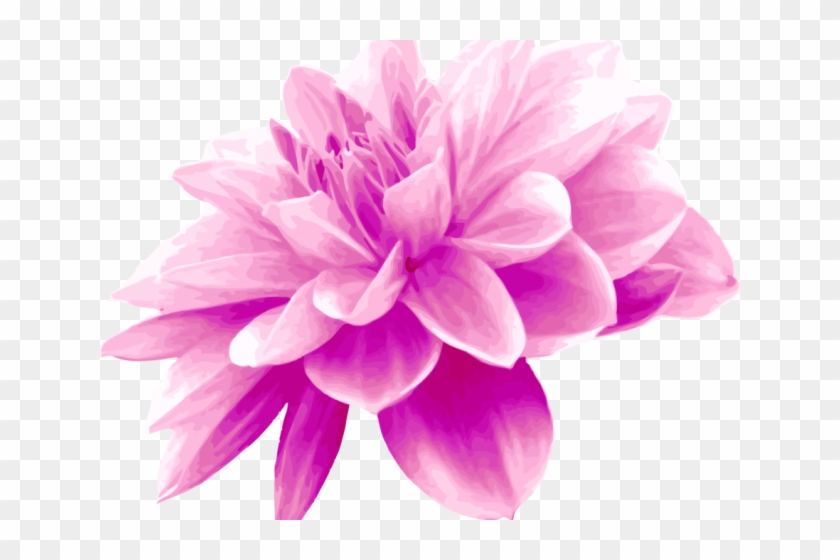 Dahlia Clipart Light Purple Flower - Dahlia Flower Clip Art - Png Download #5840654