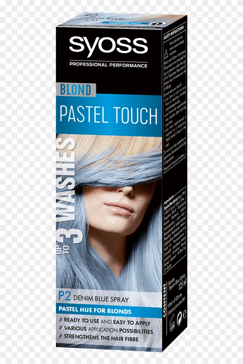 Syoss Com Color Blond Pastel Touch P2 Denim Blue Spray - Syoss Pastell Spray Clipart #5841241