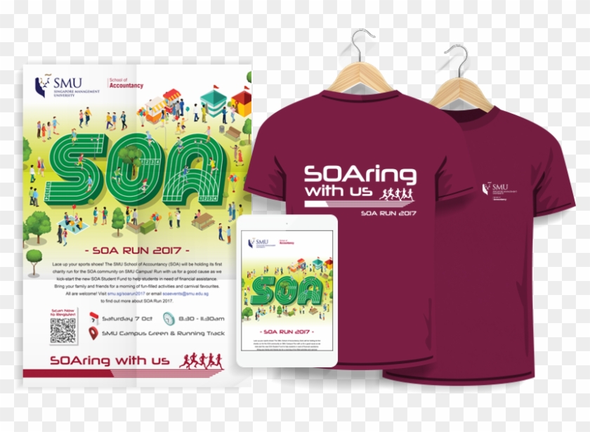 Smu School Of Accountancy Run 2017 Campaign Poster - Active Shirt Clipart