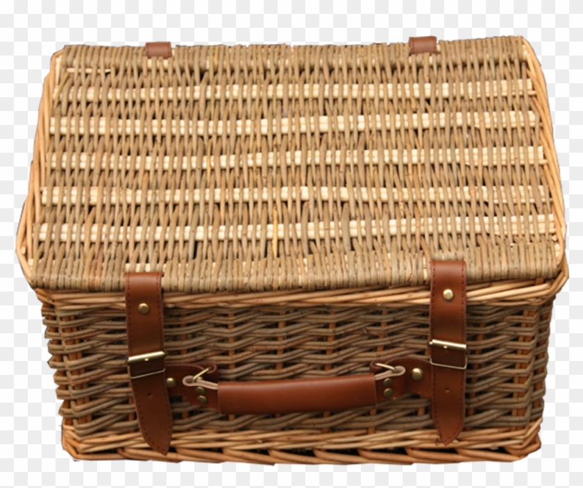 45cm Double Steamed Green Willow Empty Picnic Basket - Wicker Clipart