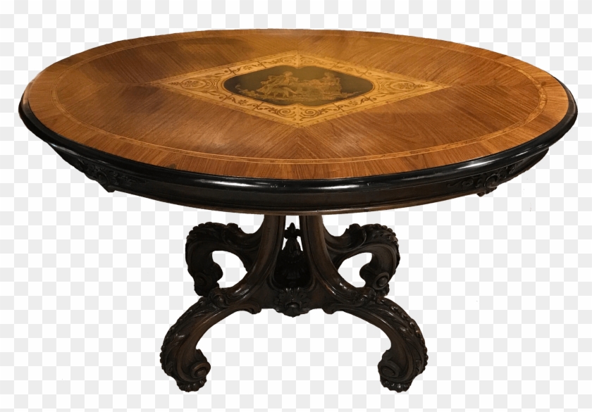Antique Oval Tea Table - End Table Clipart #5842932