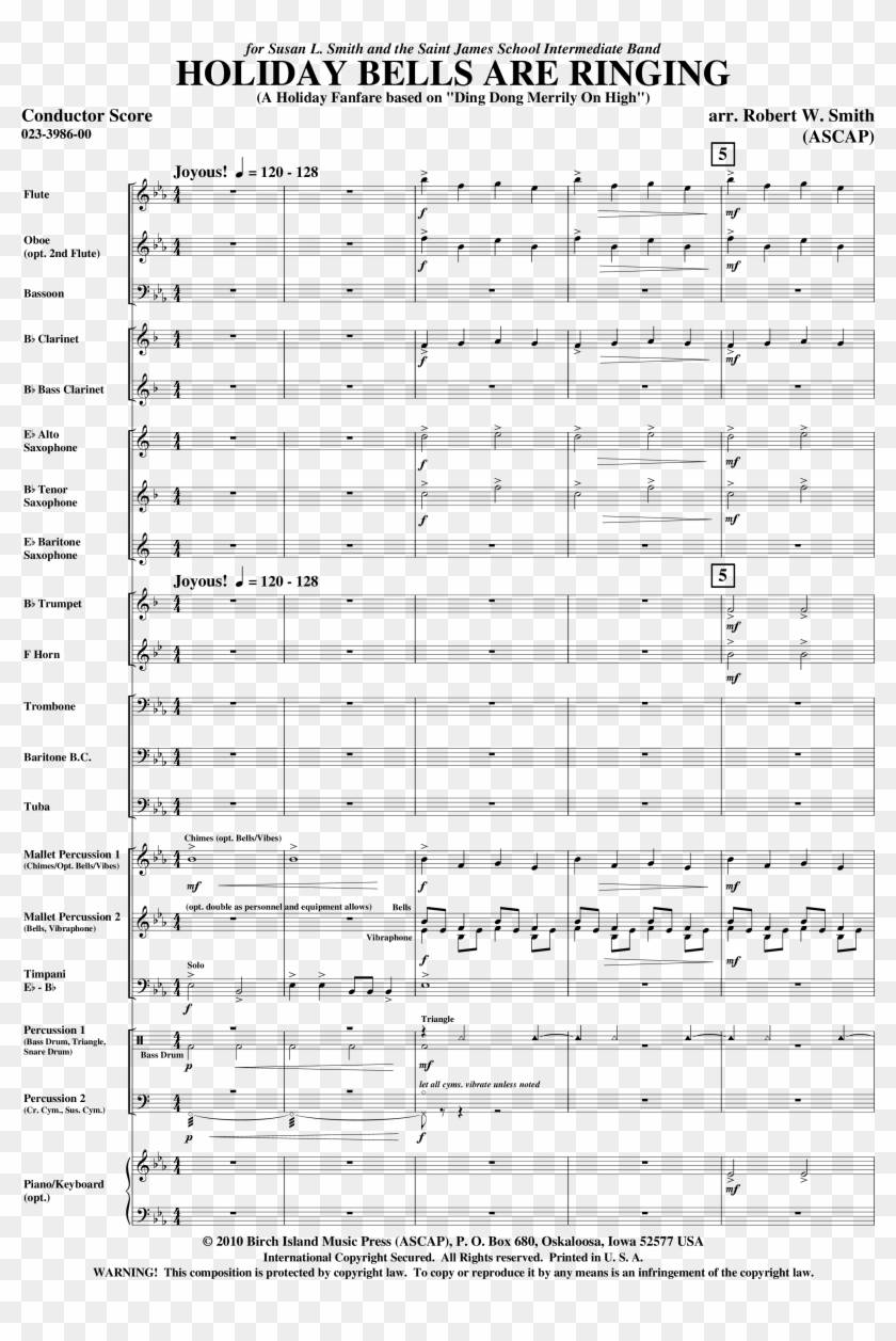 Click To Expand Holiday Bells Are Ringing Thumbnail - Holiday Bells Are Ringing Clarinet Clipart #5843633