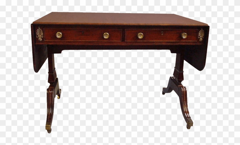 A Good Regency Mahogany And Brass Mounted Sofa Table - Sofa Tables Clipart #5843680