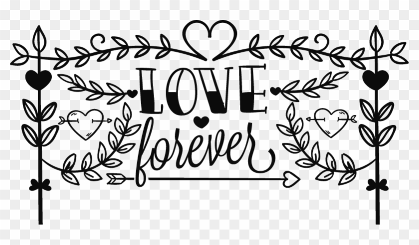 Love Forever Wall Text Sticker - Calligraphy Clipart #5844202