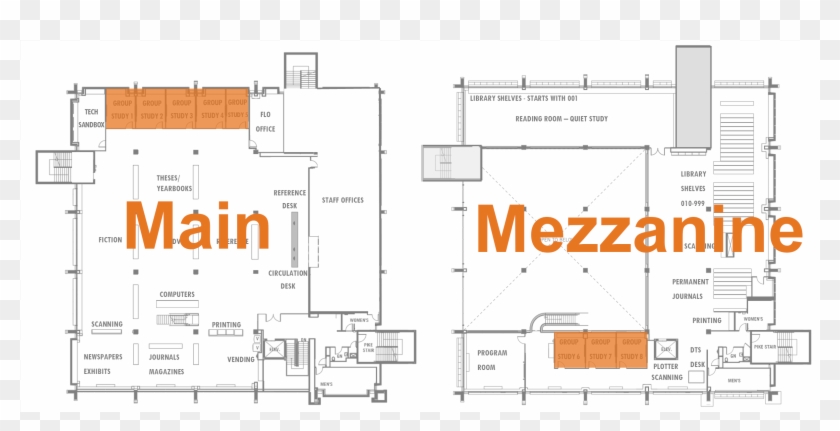 Reserve A Study Room - Floor Plan Clipart #5844801