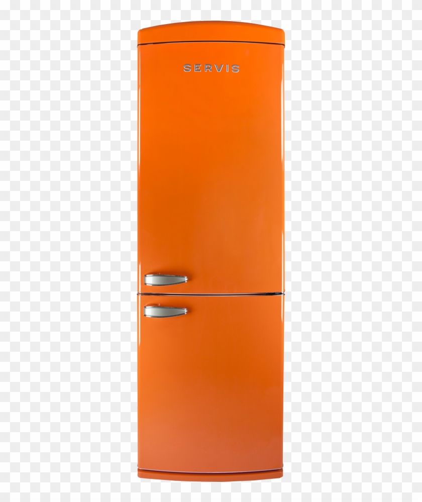 Servis Retro Fridge Freezer In Tangerine Dream With - Orange Retro Fridge Freezer Clipart #5845024