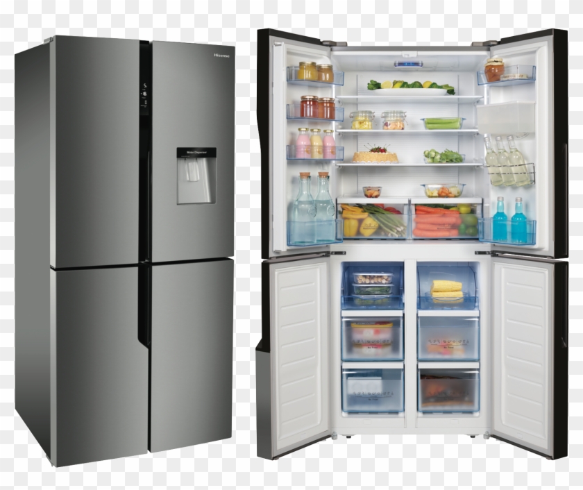 French Door Fridge Freezer - Hisense Rq560n4wc1 American Fridge Freezer Clipart