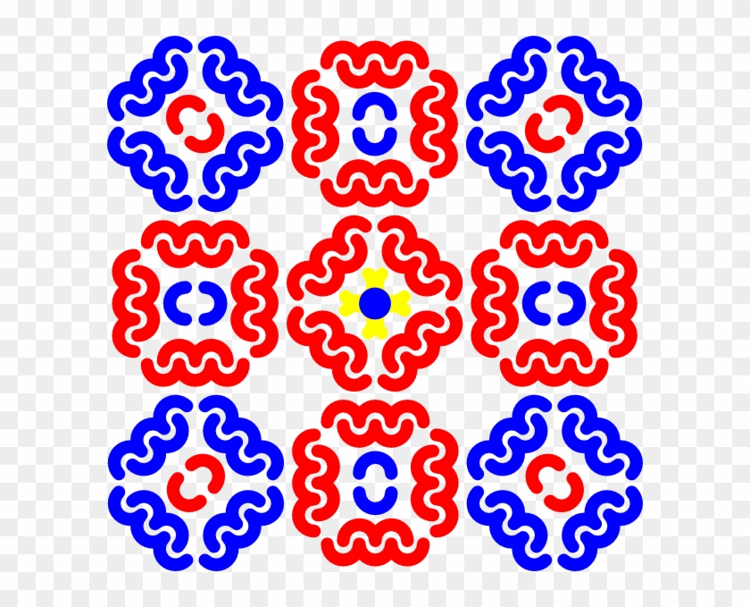 Red And Blue Decoration Svg Clip Arts 600 X 599 Px - Clip Art - Png Download