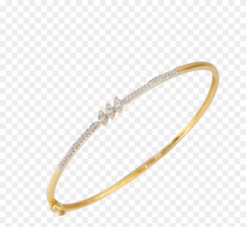 18kt Yellow Gold And Diamond Bangle - Bangle Clipart #5845859