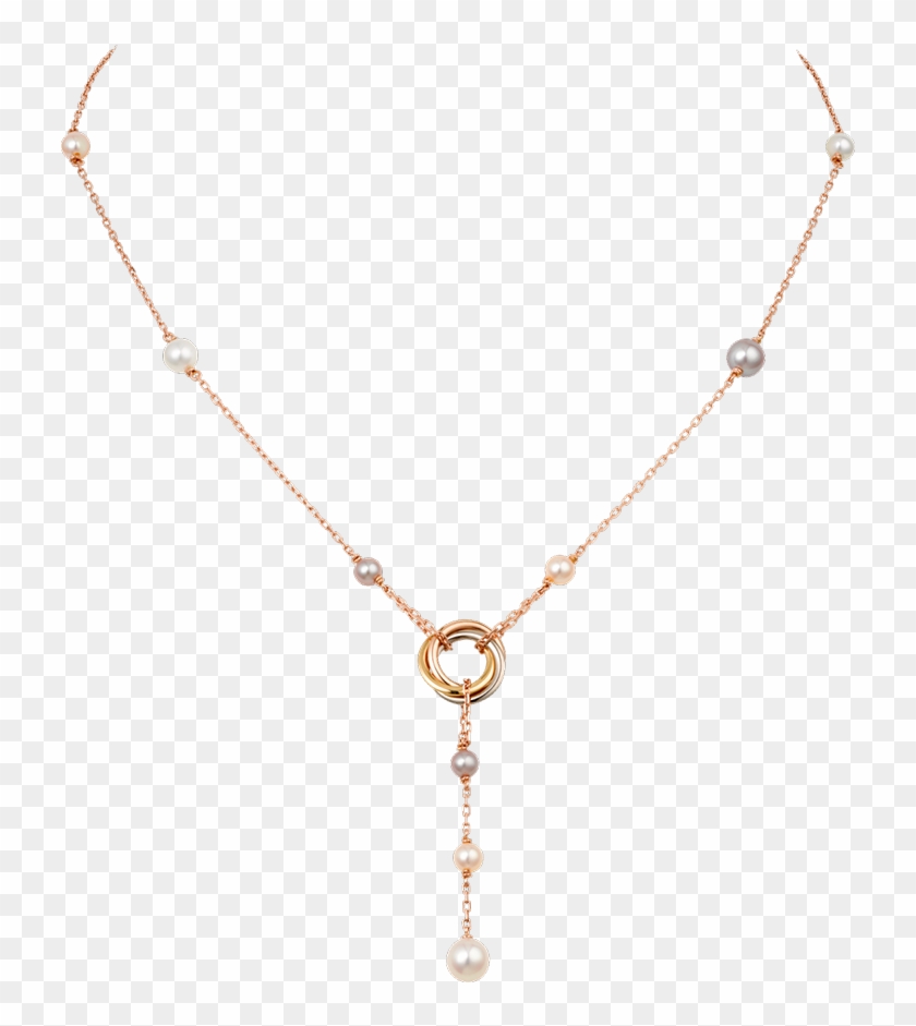 3 Oros, Perlas - Cartier Trinity Necklace With Pearls Clipart #5845912
