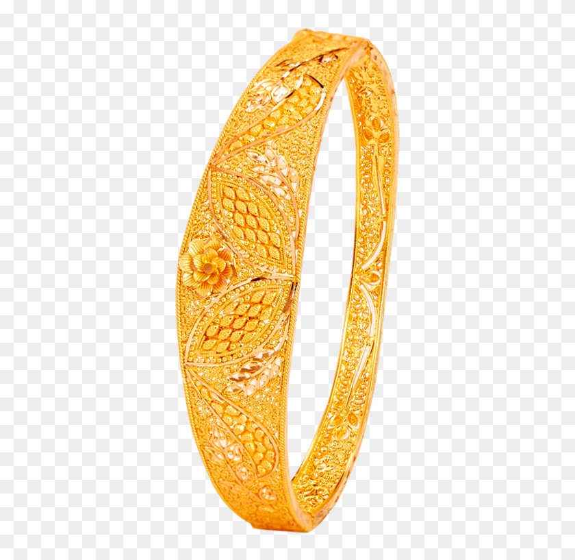 Curve Design Gold Bangle - Bangle Clipart #5845952