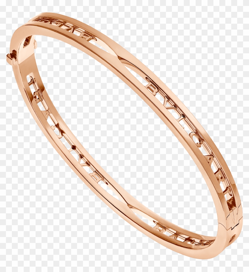 Zero1 18 Kt Rose Gold Bangle Bracelet With Bvlgari - Bracciale Logo Bulgari Clipart #5846097