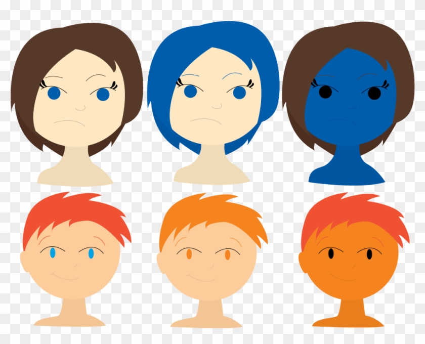 Vector Colors Face - Cartoon Clipart #5846098