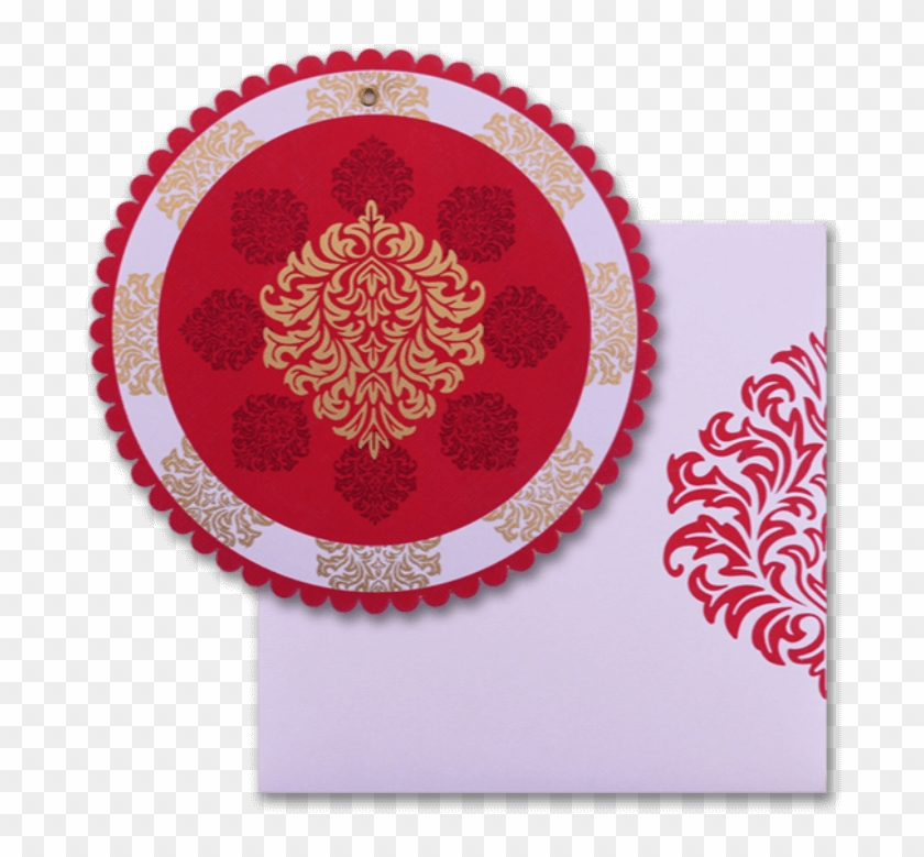 Custom Wedding Cards - Rangoli Wedding Card Design Clipart #5846220
