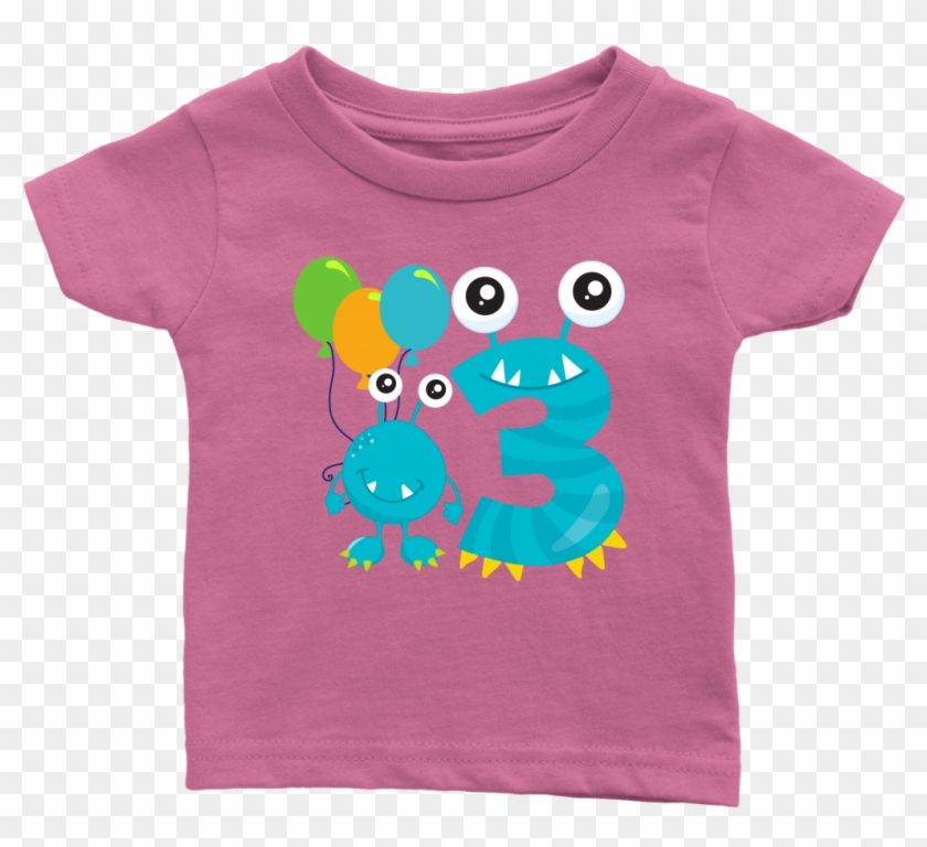 3rd Birthday Baby T-shirt - Infant Bodysuit Clipart
