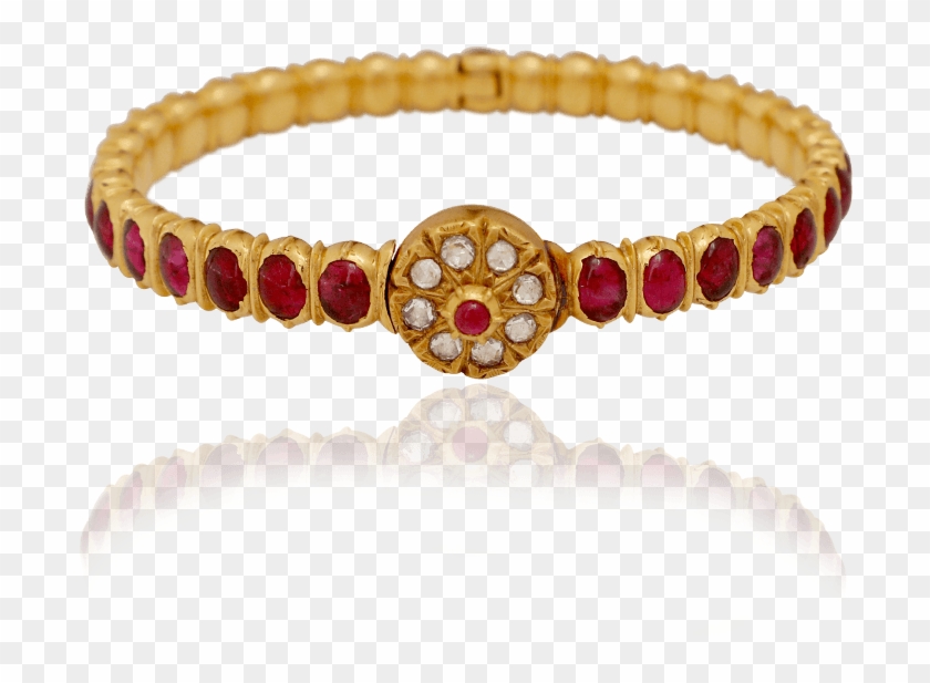 Ethnic Ruby Gold Bracelet - Diamond Clipart #5846471