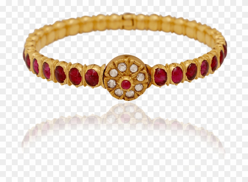 Ethnic Ruby Gold Bracelet - Diamond Clipart
