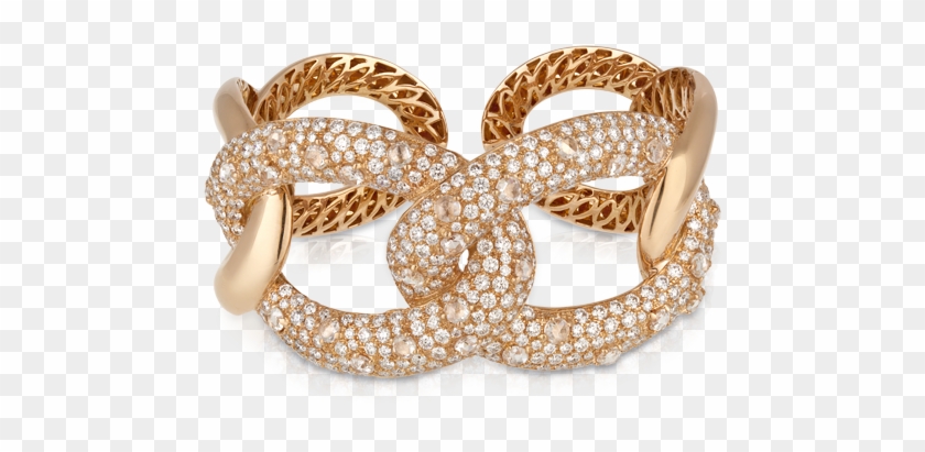 18ct Rose Gold Bangle - Diamond Clipart