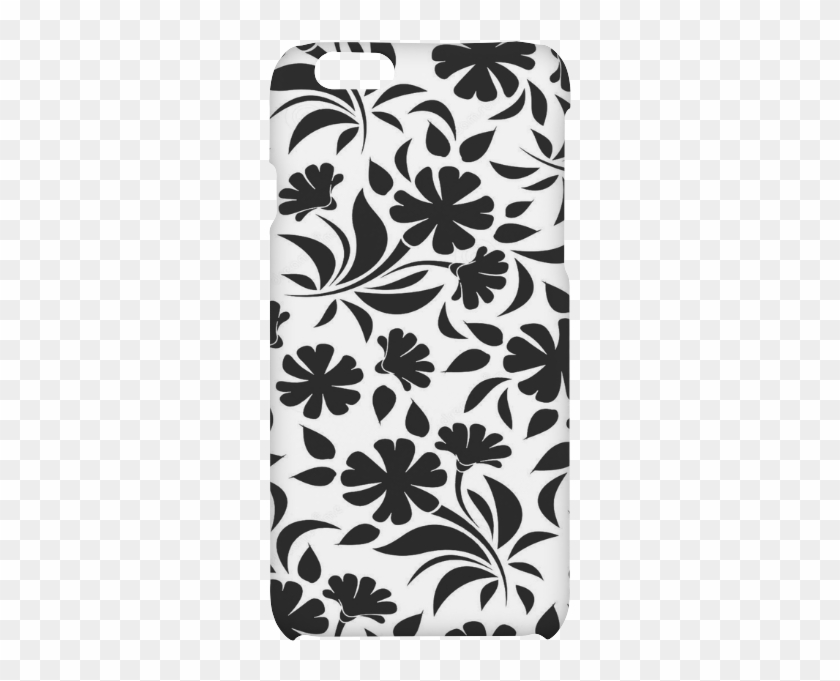 Dropshipping Flower Background Vector Black And White - Mobile Phone Case Clipart #5846576