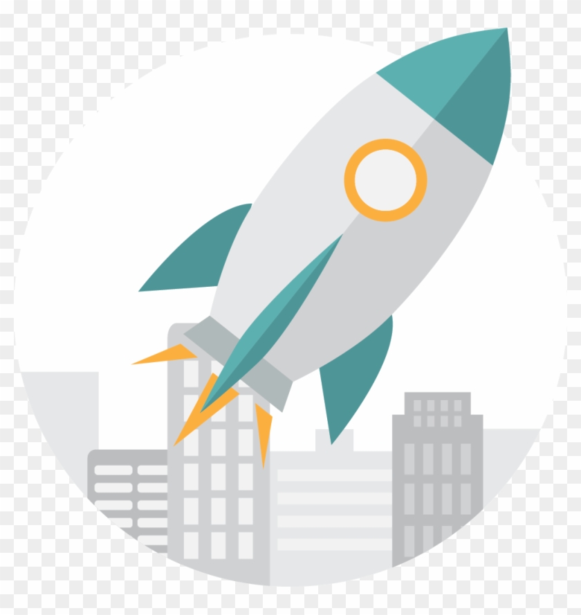 Blast Off To Your Dream Job Icon - Circle Clipart