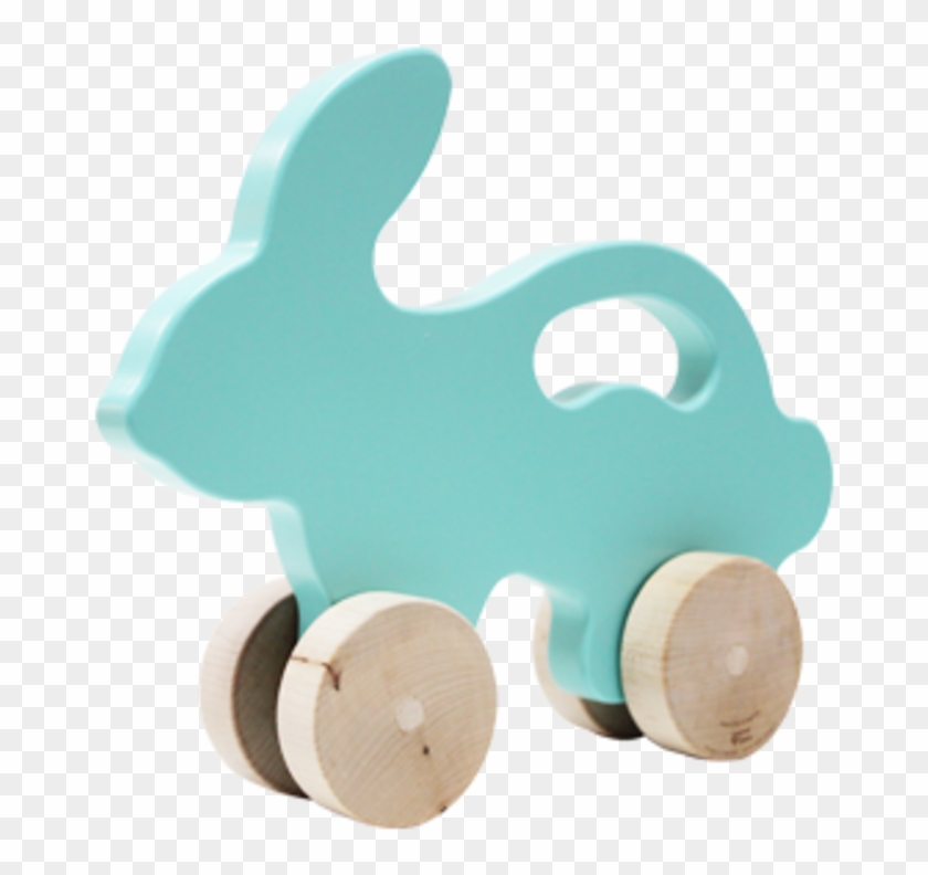Manny And Simon Light Teal Bunny Push Toy , Png - Animal Figure Clipart #5847154