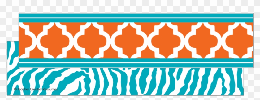 Tcr77099 Orange And Teal Wild Moroccan Ribbon Runner Clipart #5848229