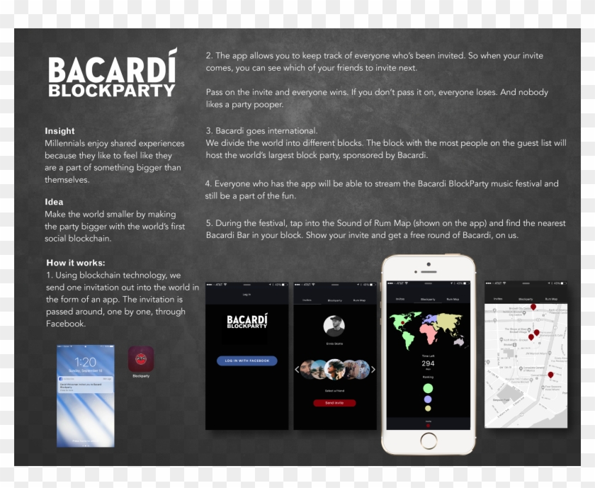 Bacardi - Blockparty - World Map Clipart