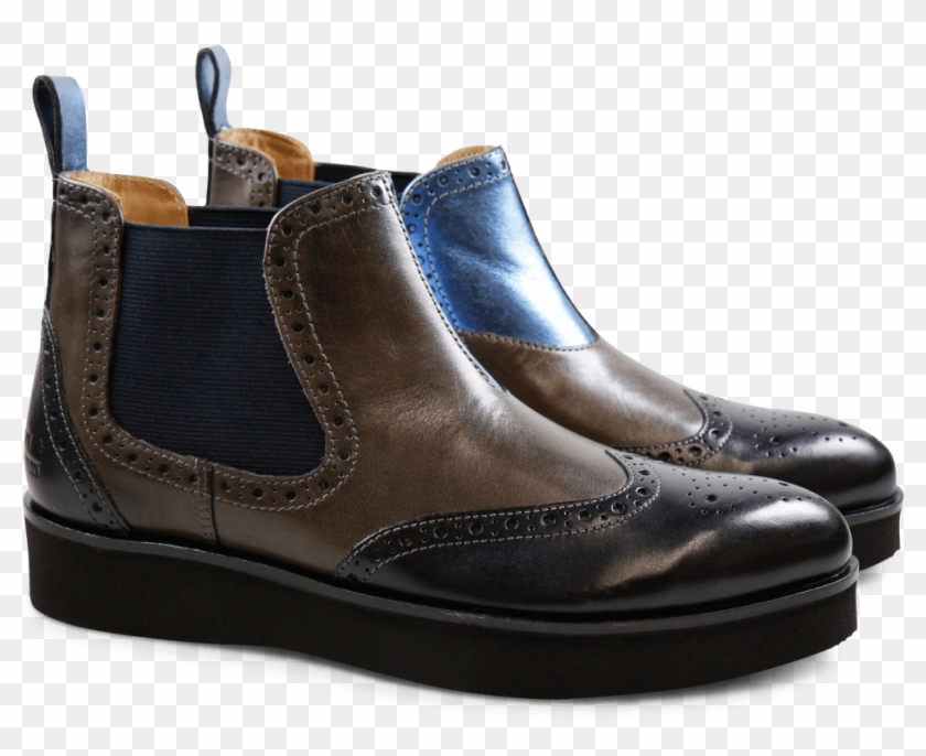 Ankle Boots Lucy 15 T Crust Navy Dark Grey Laminato - Slip-on Shoe Clipart