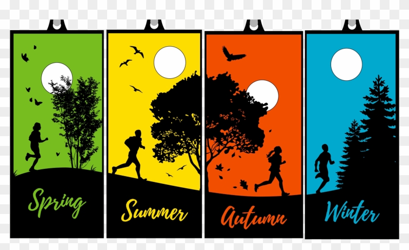 Four Seasons Four Miles - Graphic Design Clipart #5849323