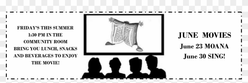 Summer Movie Series - Book Cartoon Clipart