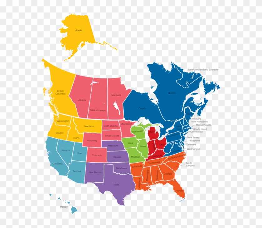 Estados Unidos Y Canada - Usa And Canada Clipart