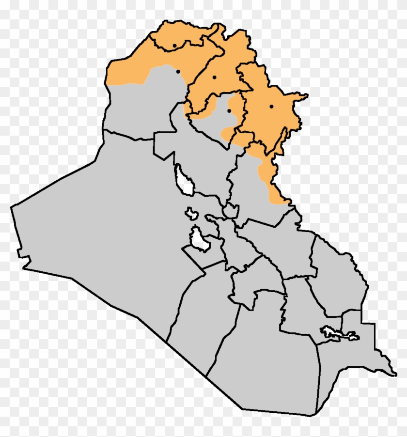 Iraqi Kurdistan - Kerbela Şehri Harita Clipart