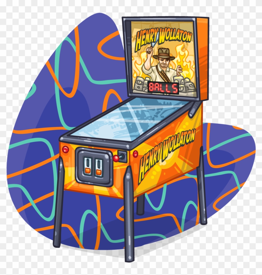 Pinball Machine - Arcade Game Clipart #5850898
